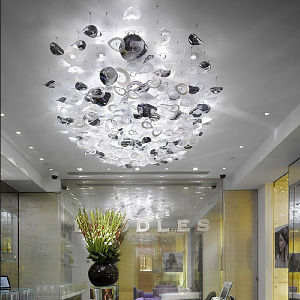 Modern Pendant Lamp Home Decoration Project Glass Ceiling Lighting Chandelier for Hotel