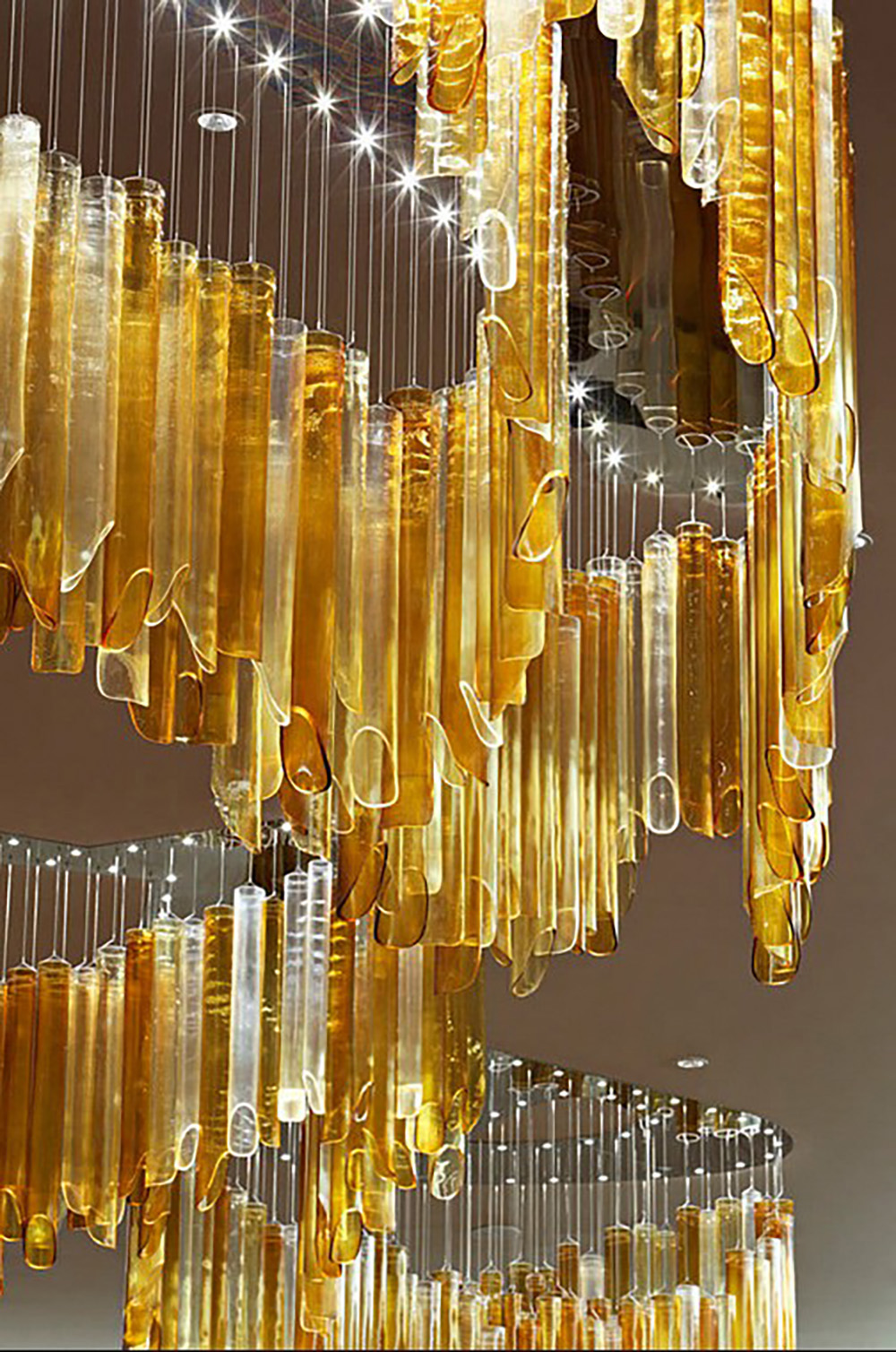 Colorful pendant light ceiling, luxurious pendant light, modern long villa hotel