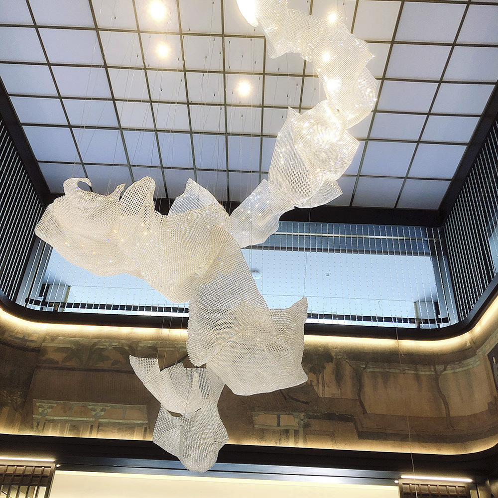 Chandeliers Staircase Modern Design Long Hanging Ligthing Luxury Crsytal fo Wedding