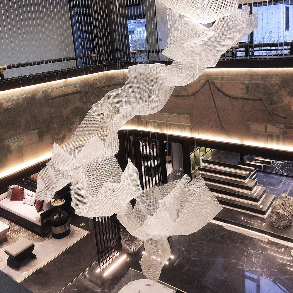 Chandeliers Staircase Modern Design Long Hanging Ligthing Luxury Crsytal fo Wedding