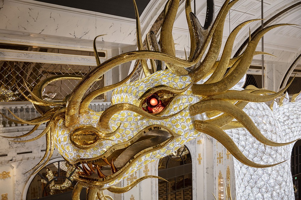 Golden Dragon Chandelier