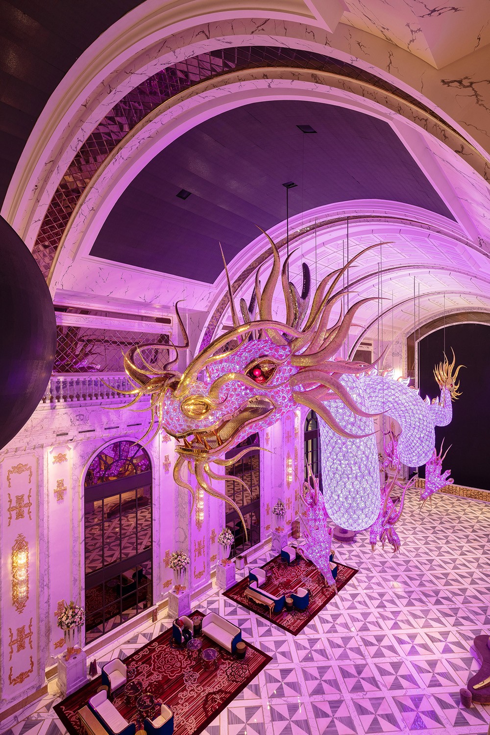 Golden Dragon Chandelier
