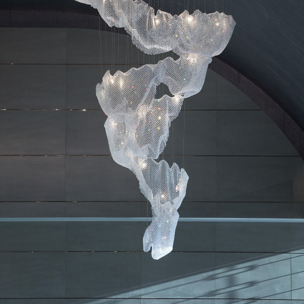 Contemporary crystal cloud design chandelier for hotel villa luxury space