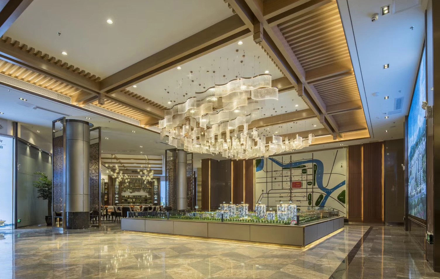 hotel lobby chandelier