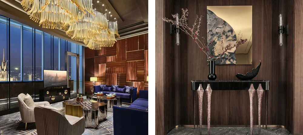 Chinese landscape painting style chandelier