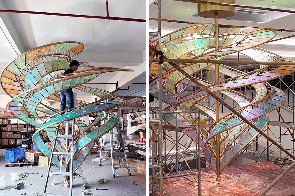 Luxurious chandelier in the hotel Luxurious chandelier in the hotel