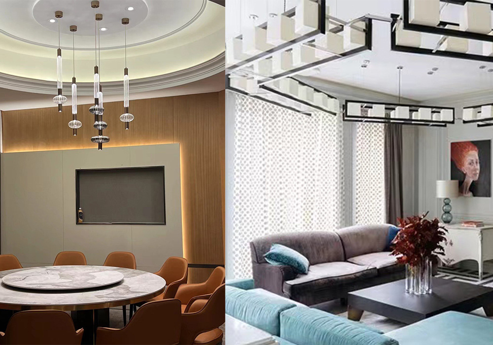 hanging chandelier living room