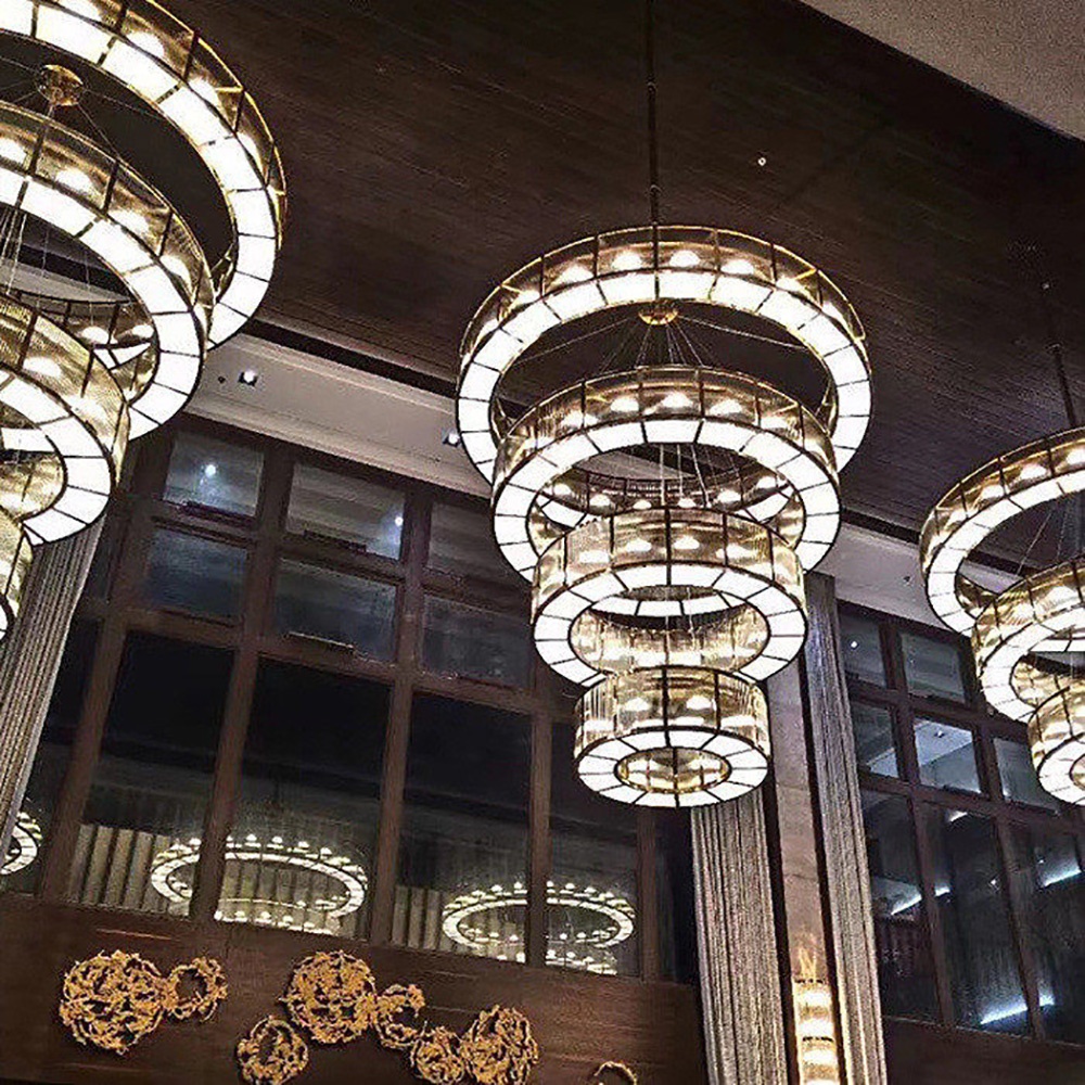 Grand Array - style Square Crystal Chandelier for Hotel & Banquet Hall Decoration
