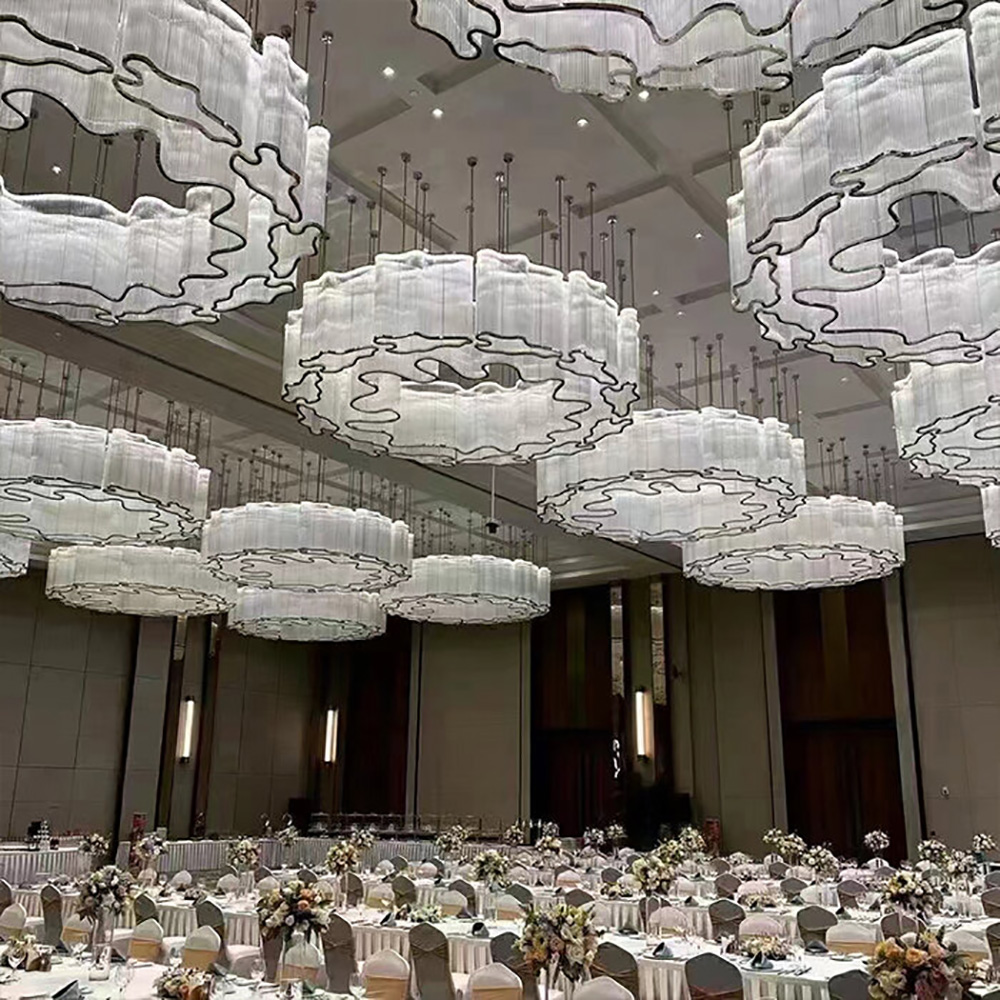 Engineering chandelier flower shape for luxury hotels and banquet venues