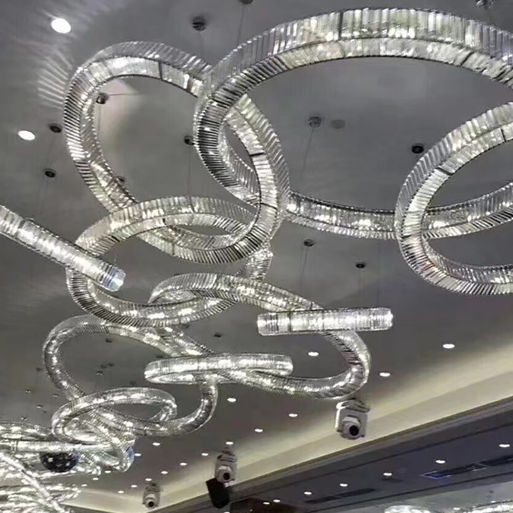 Engineering chandelier flower shape for luxury hotels and banquet venues