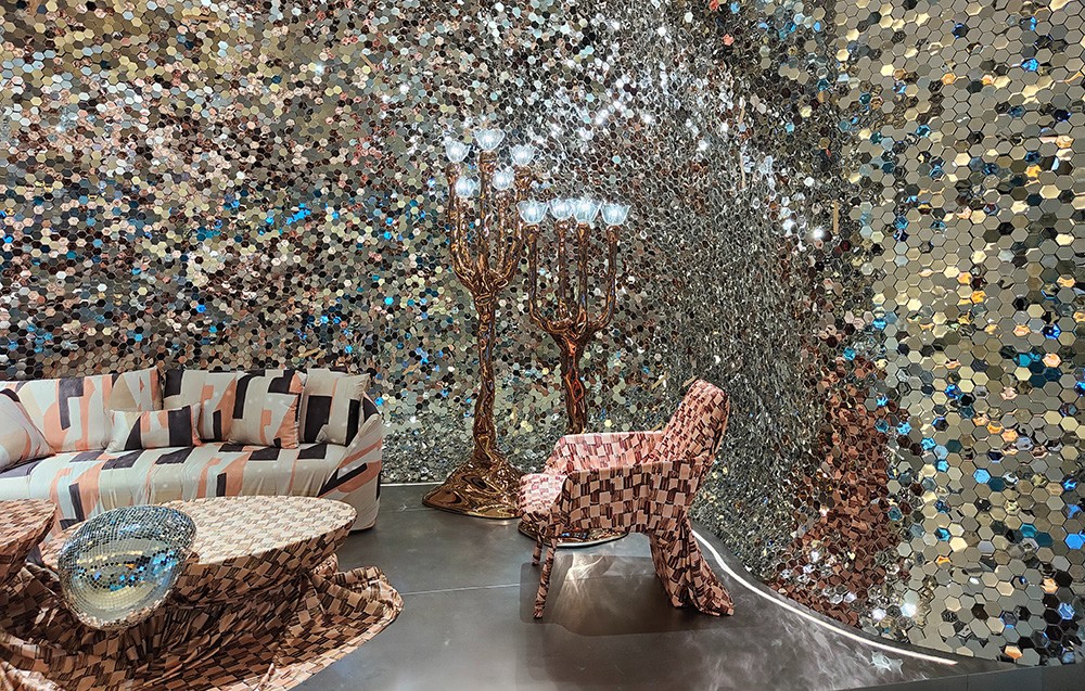 Large crystal acrylic chandelier