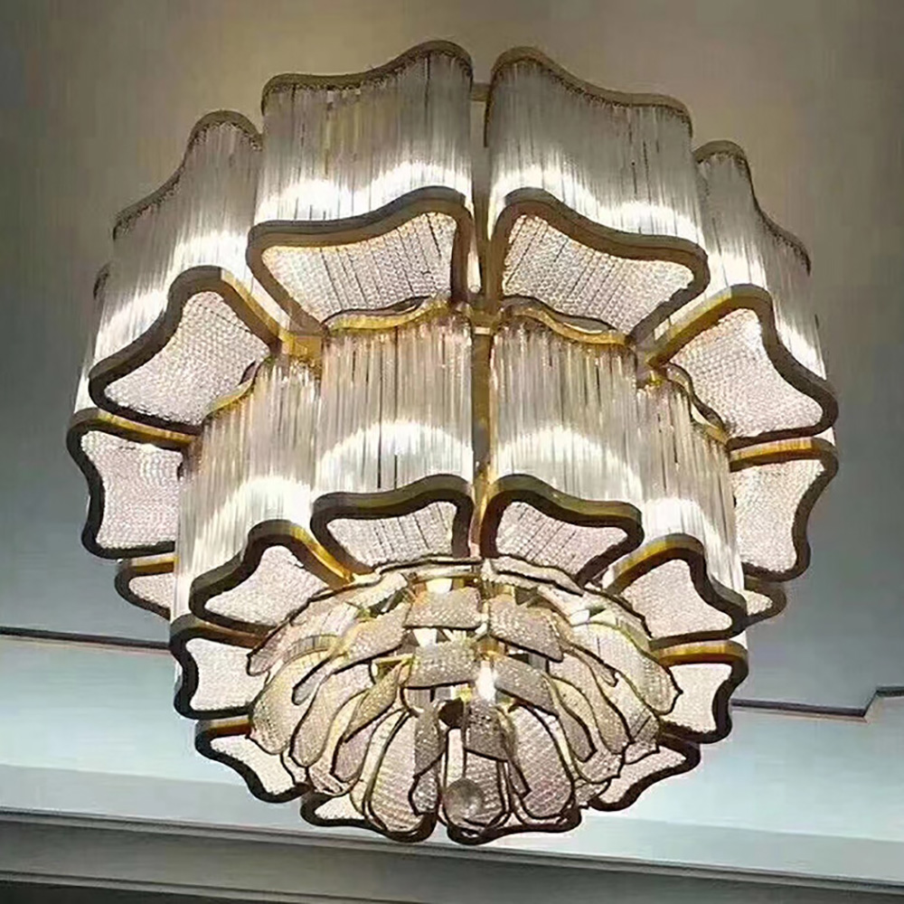 Large-scale custom-made luxury chandeliers for hotels and banquet venues