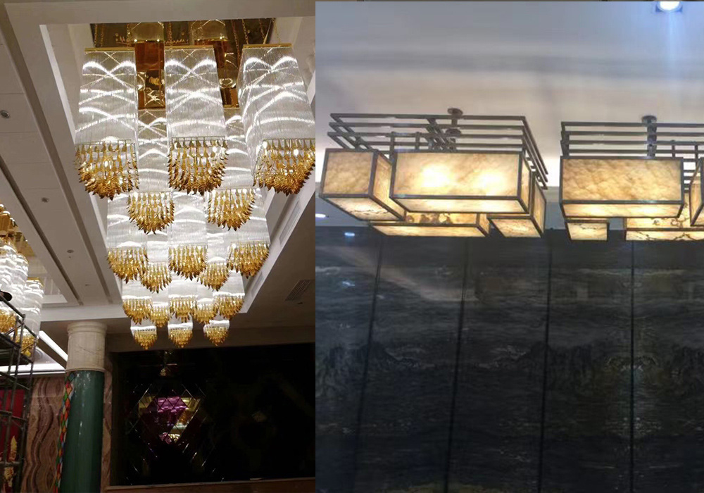 chandeliers and hanging lamps