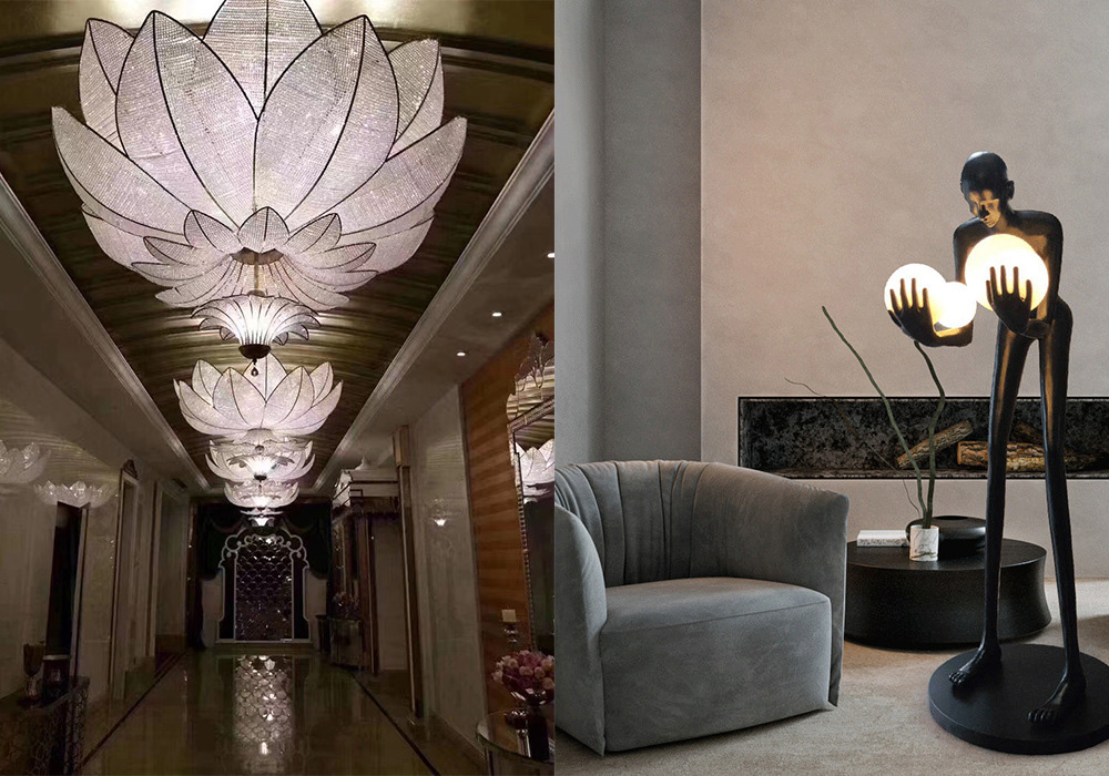 chandeliers and hanging lamps