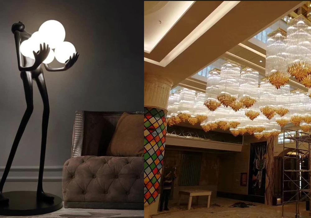 chandeliers and hanging lamps