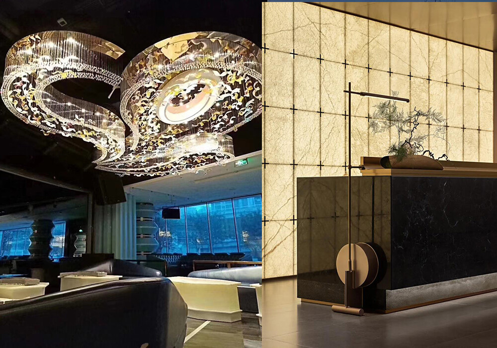 luxury chandelier hotel