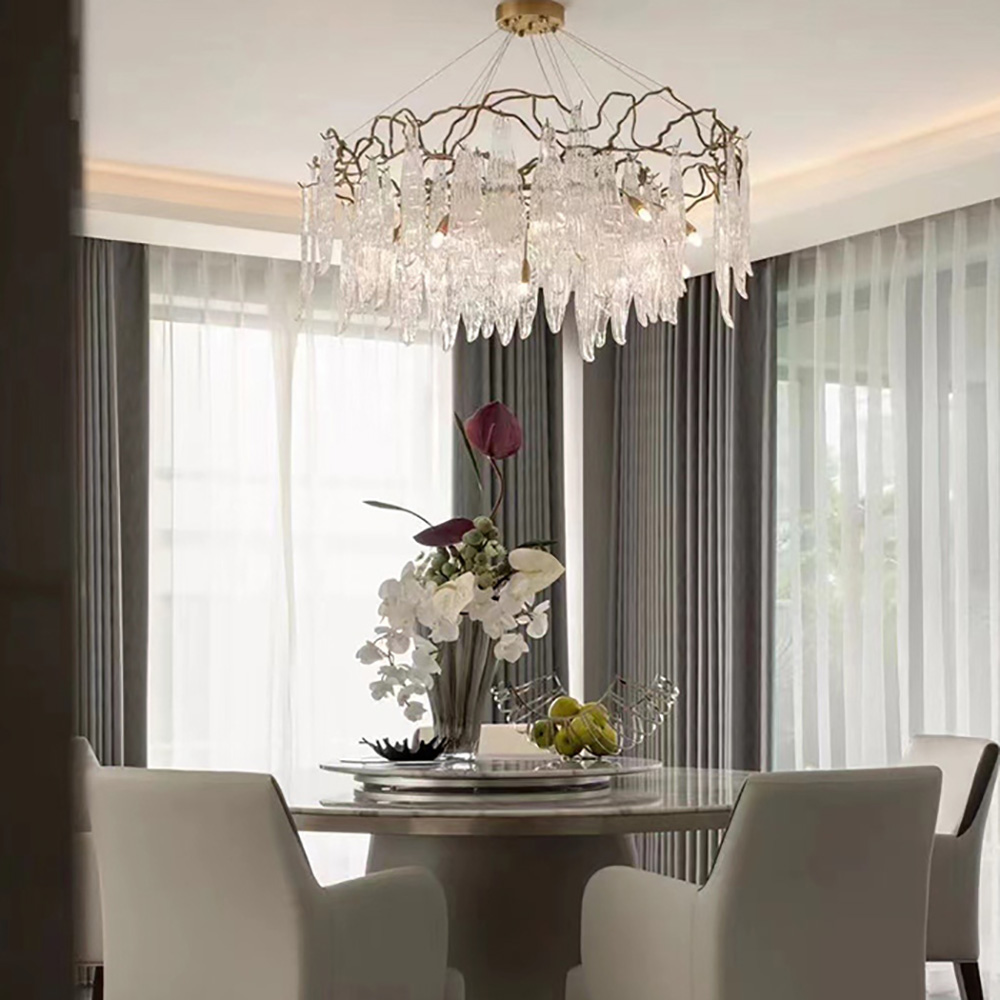 Multi - tiered Circular Crystal Chandeliers for High - end Hotel and Restaurant Decor
