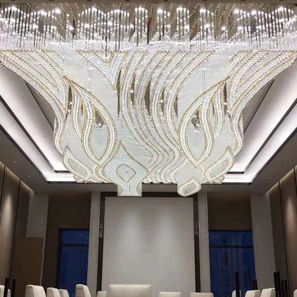 Multi - tiered Circular Crystal Chandeliers for High - end Hotel and Restaurant Decor