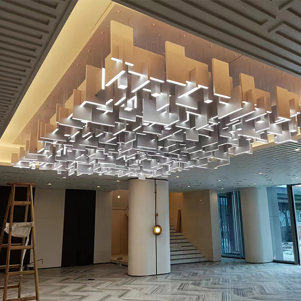 Glass flower design art decoration lamps for villa hotel