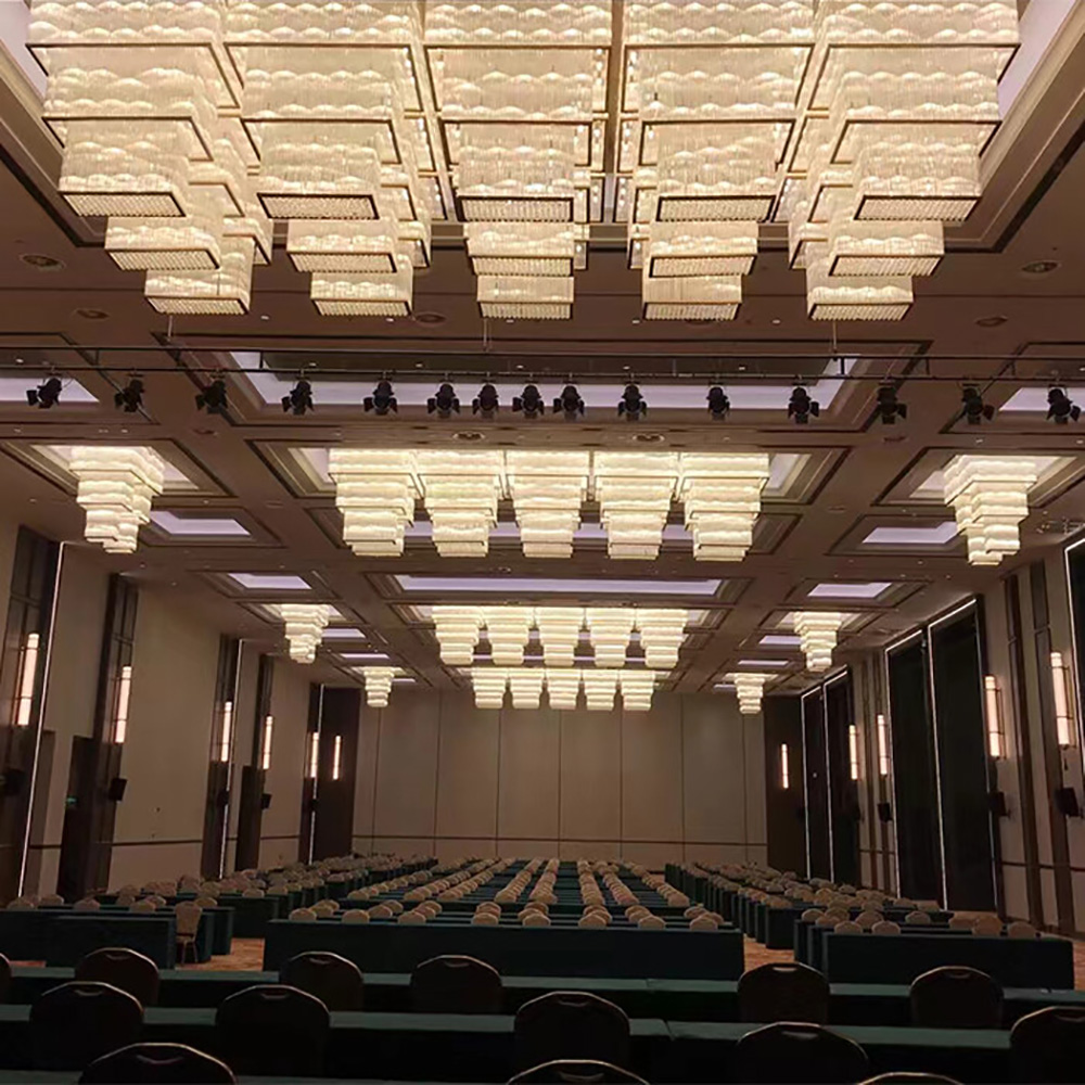 High-end custom large crystal chandeliers for hotel villa reception rooms