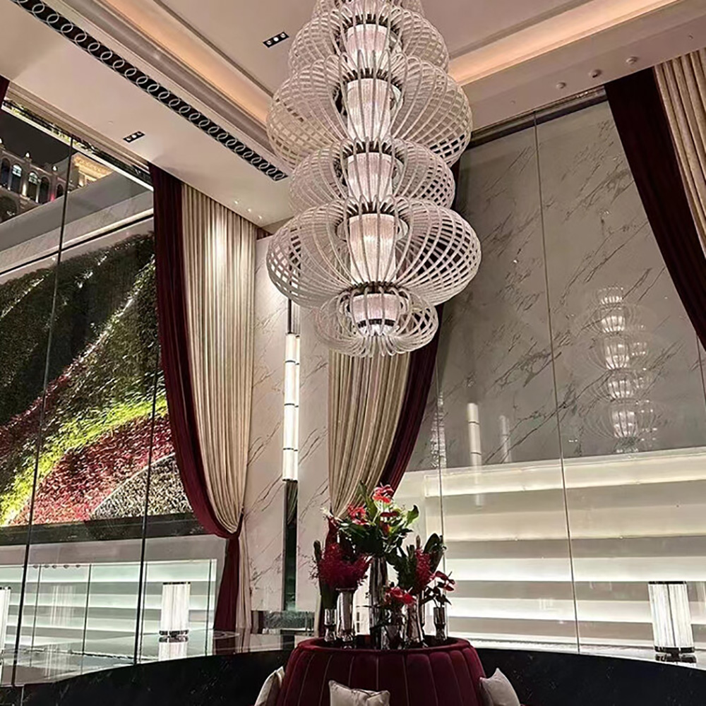 Modern Wire - frame Chandelier for Hotel and Villa Interior Enhancement
