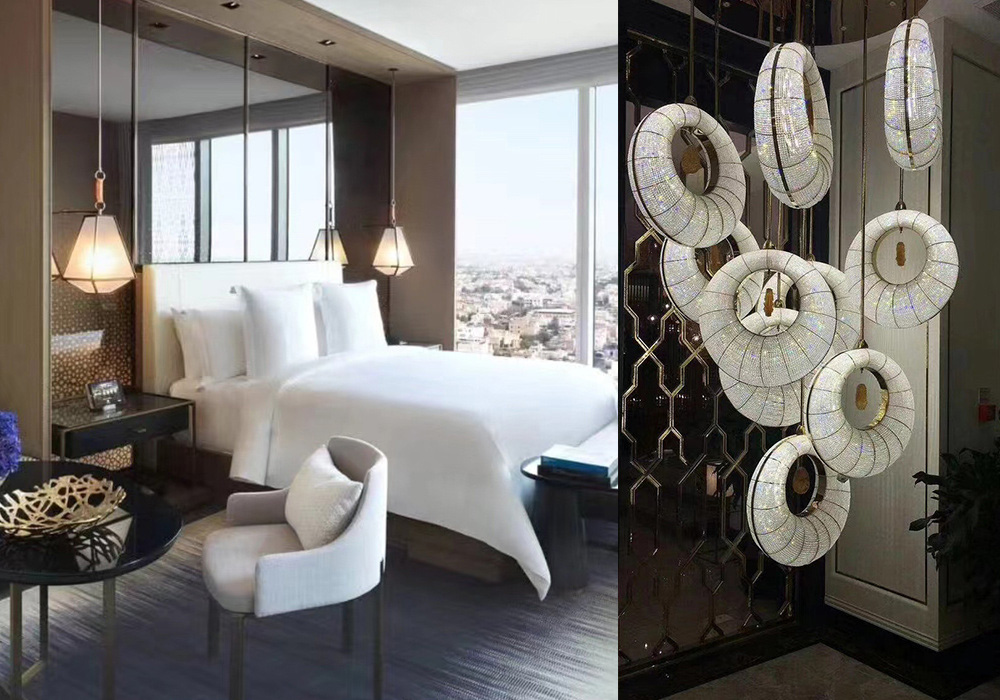 chandelier and ceiling lamp