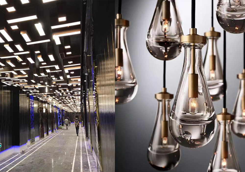 chandeliers and hanging lamps