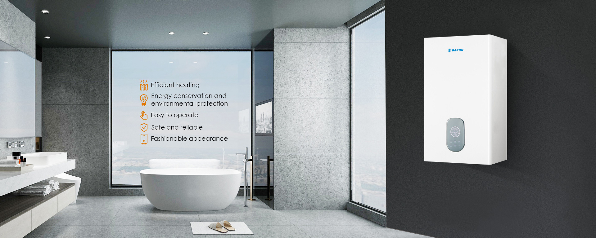 Үйді орталық жылытуға арналған қабырғаға орнатылған табиғи газ комби қазандығы