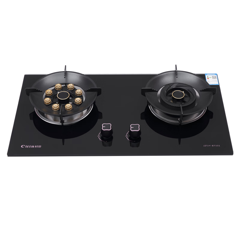 Black Tempered Glass Gas Stove JZT/Y-7331