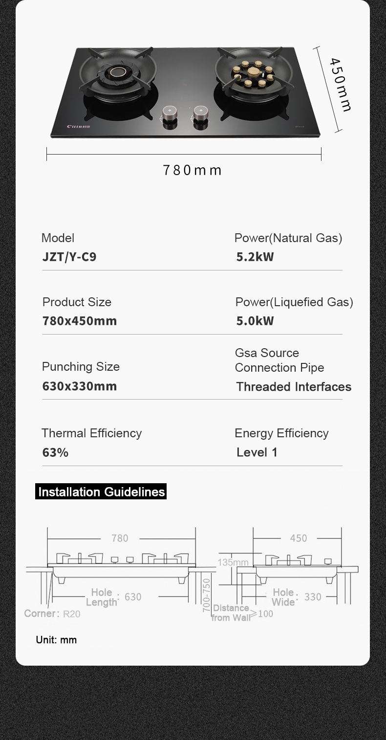 gas cooker