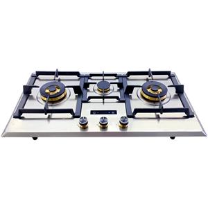 Citin GS903A Stainless Steel Gas Cooktop 3 Burner Built-in NG/LPG Gas Stove