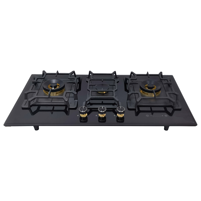 3 Burner Household Built In Gas Cooker 900mm Tempered Glass Gas Stove GB903A