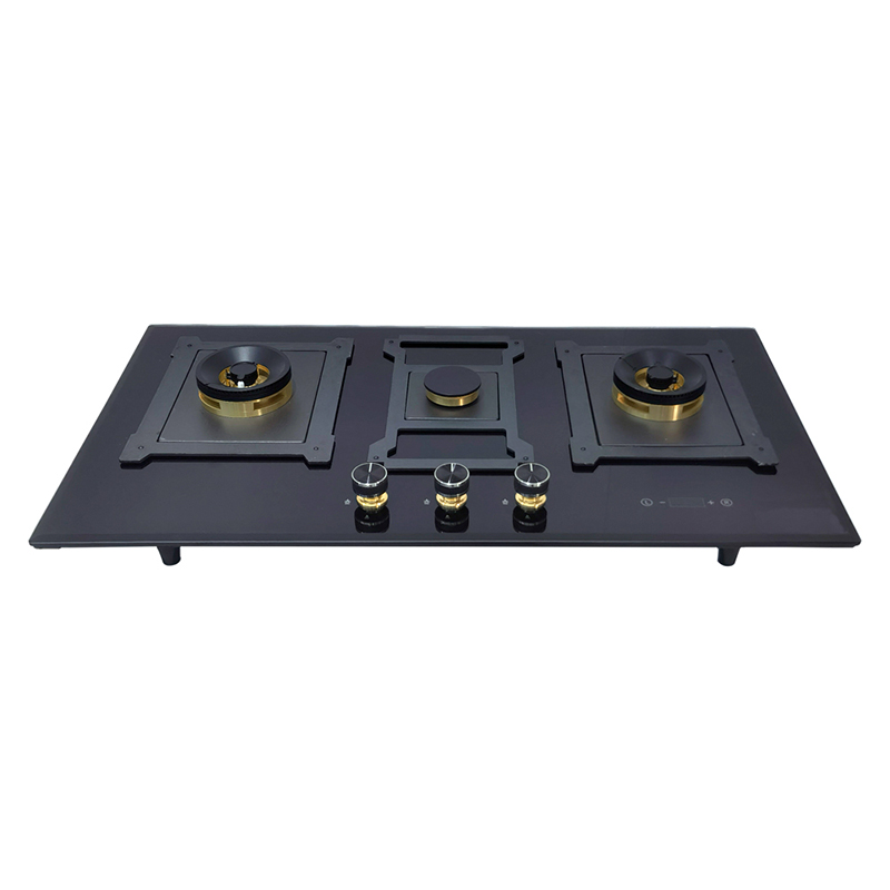 3 Burner Household Built In Gas Cooker 900mm Tempered Glass Gas Stove GB903A