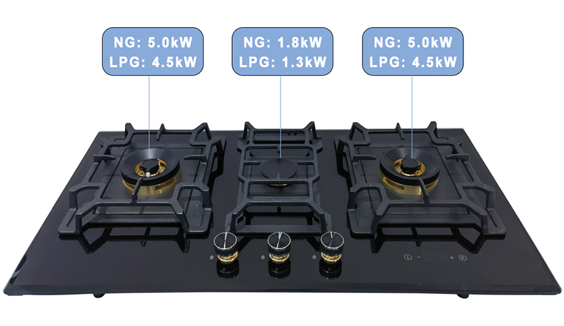 3 burner gas stove