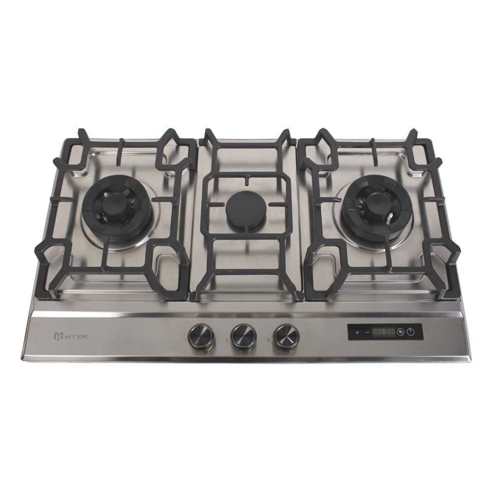 Citin GS803A 3 Burner Gas Stove With Stainless Steel Panel