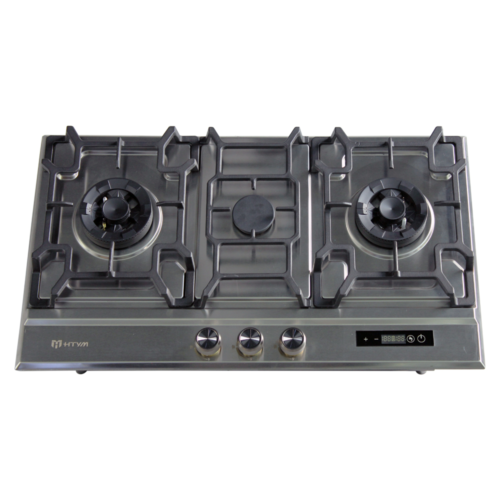 Citin GS803A 3 Burner Gas Stove With Stainless Steel Panel