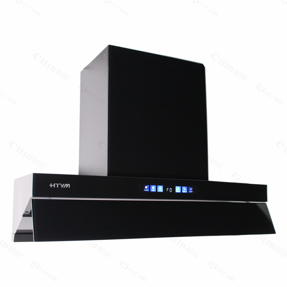 Citin Black Wall Mount Range Hood 20cm Thickness Suitable for Small Kitchens RX903