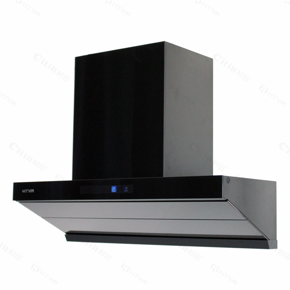 Citin Black Wall Mount Range Hood 20cm Thickness Suitable for Small Kitchens RX903