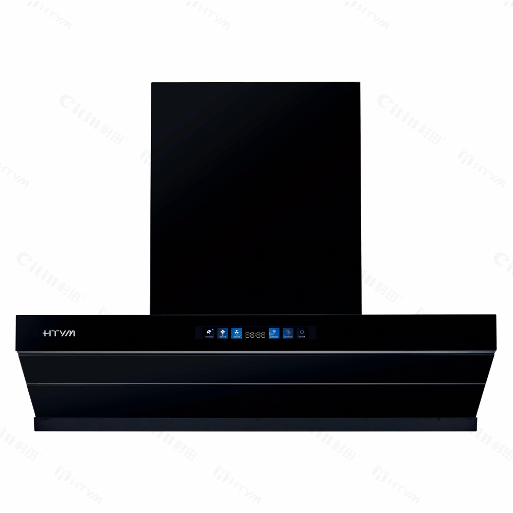 Citin Black Wall Mount Range Hood 20cm Thickness Suitable for Small Kitchens RX903