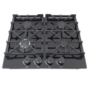 Citin Kitchen Black Cooker Hob 4 Burners Gas Stove JZT/Y-60B37-4EY