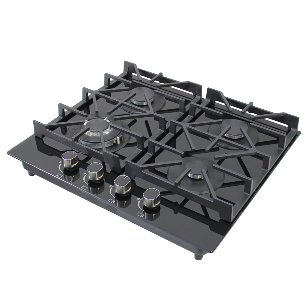 Citin Kitchen Black Cooker Hob 4 Burners Gas Stove JZT/Y-60B37-4EY
