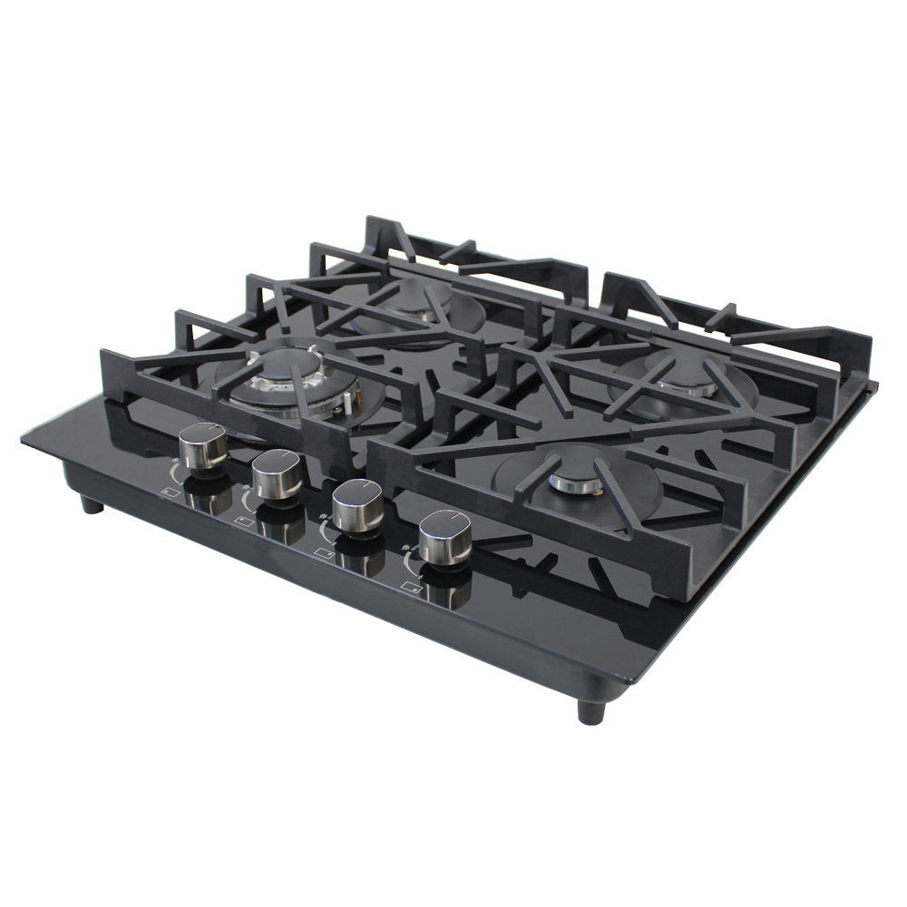 Citin Kitchen Black Cooker Hob 4 Burners Gas Stove JZT/Y-60B37-4EY