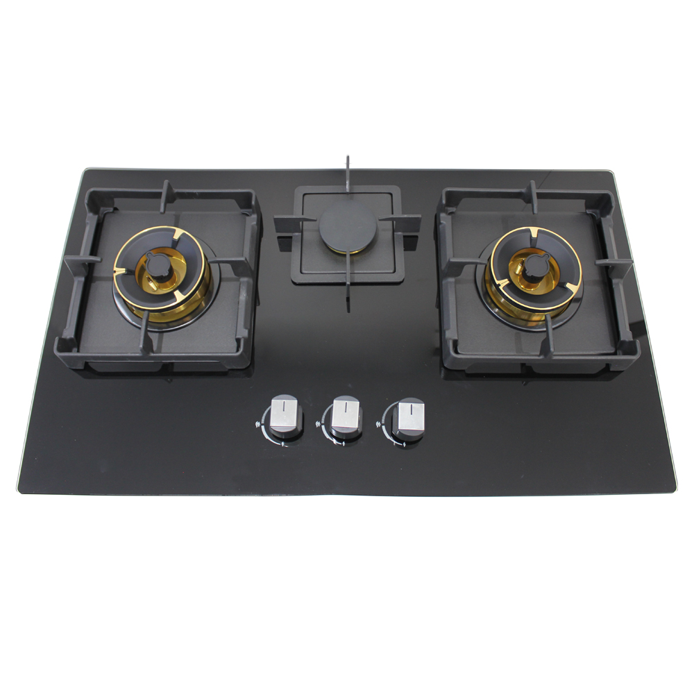 Citin Kitchen Cooker Hob 3 Brass Burner Gas Stove JZT/Y-60B32-4EY