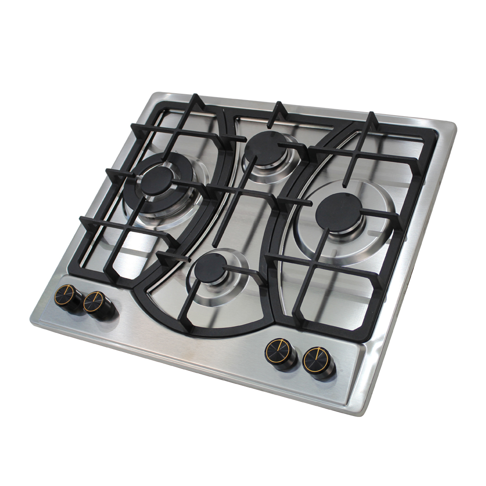 Citin 4 Burners Cooktop Integrated Cast Iron Pan Support Built-in Gas Stove JZTY-60A33-4EM
