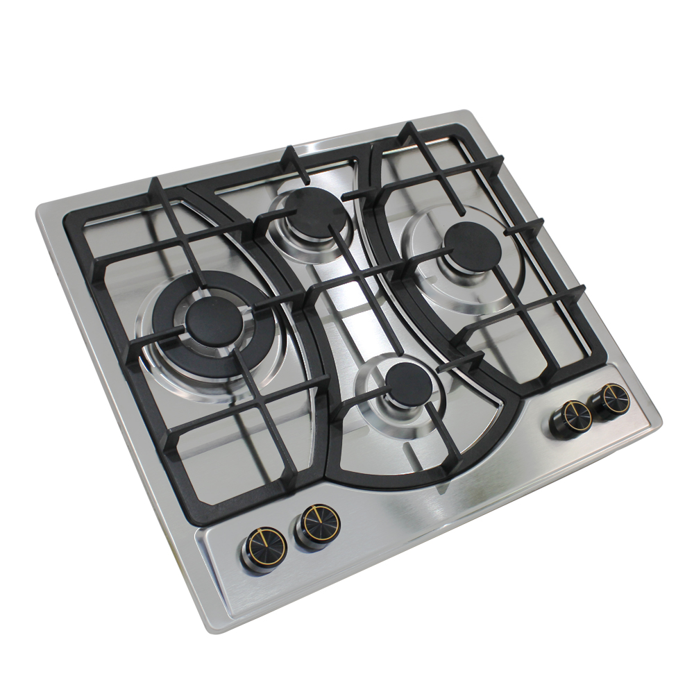 Citin 4 Burners Cooktop Integrated Cast Iron Pan Support Built-in Gas Stove JZTY-60A33-4EM