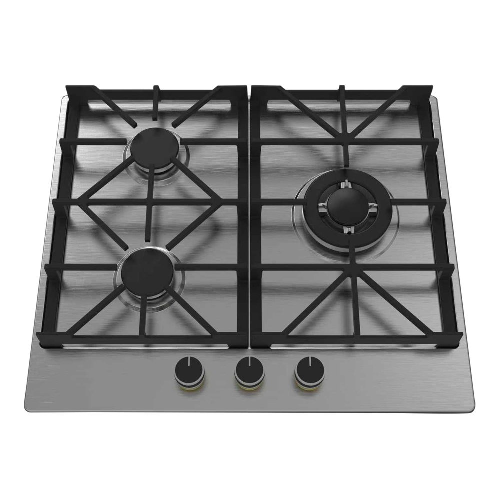 Citin Integrated Cast Iron Pan Support 3 Burners Cooker Hob Built-in Gas Stove JZTY-60A39-3EY