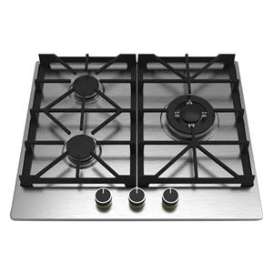 Citin Integrated Cast Iron Pan Support 3 Burners Cooker Hob Built-in Gas Stove JZTY-60A39-3EY