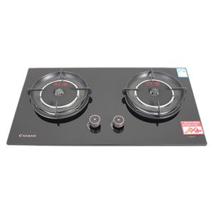Citin Knob Control 2 Burner 3.8kW Gas Infrared Cooker with 8mm Thickened Glass Panel CH6201