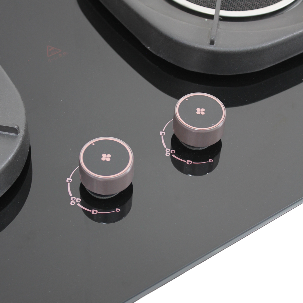 Citin Thickened Square Pan Support 2 Burner 3.8kW Gas Infrared Cooker with Knob Control