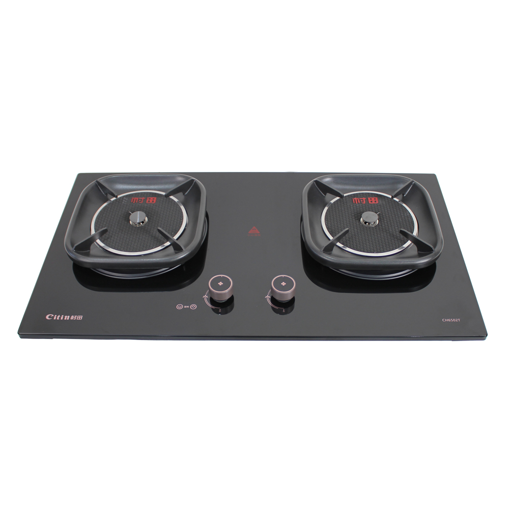 Citin 2 One-piece Cast Iron Burner 4.8kW Gas Stove Infrared Cooker with Timer Function CH6502T